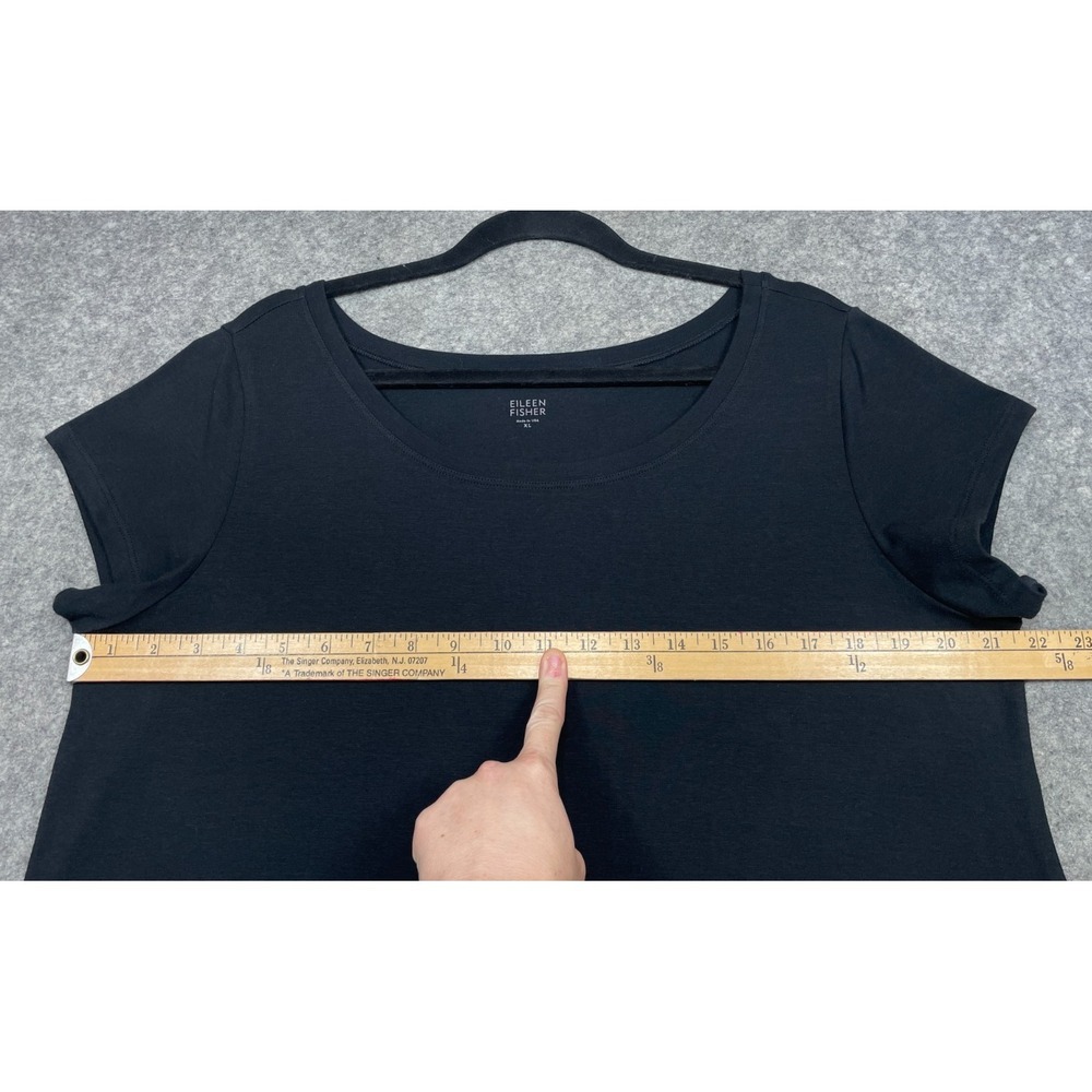 Eileen Fisher Dress Black XL Organic Cotton - Picture 6 of 13